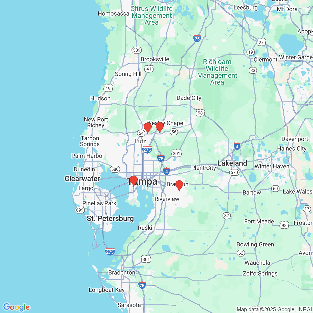 Google map image of our locations